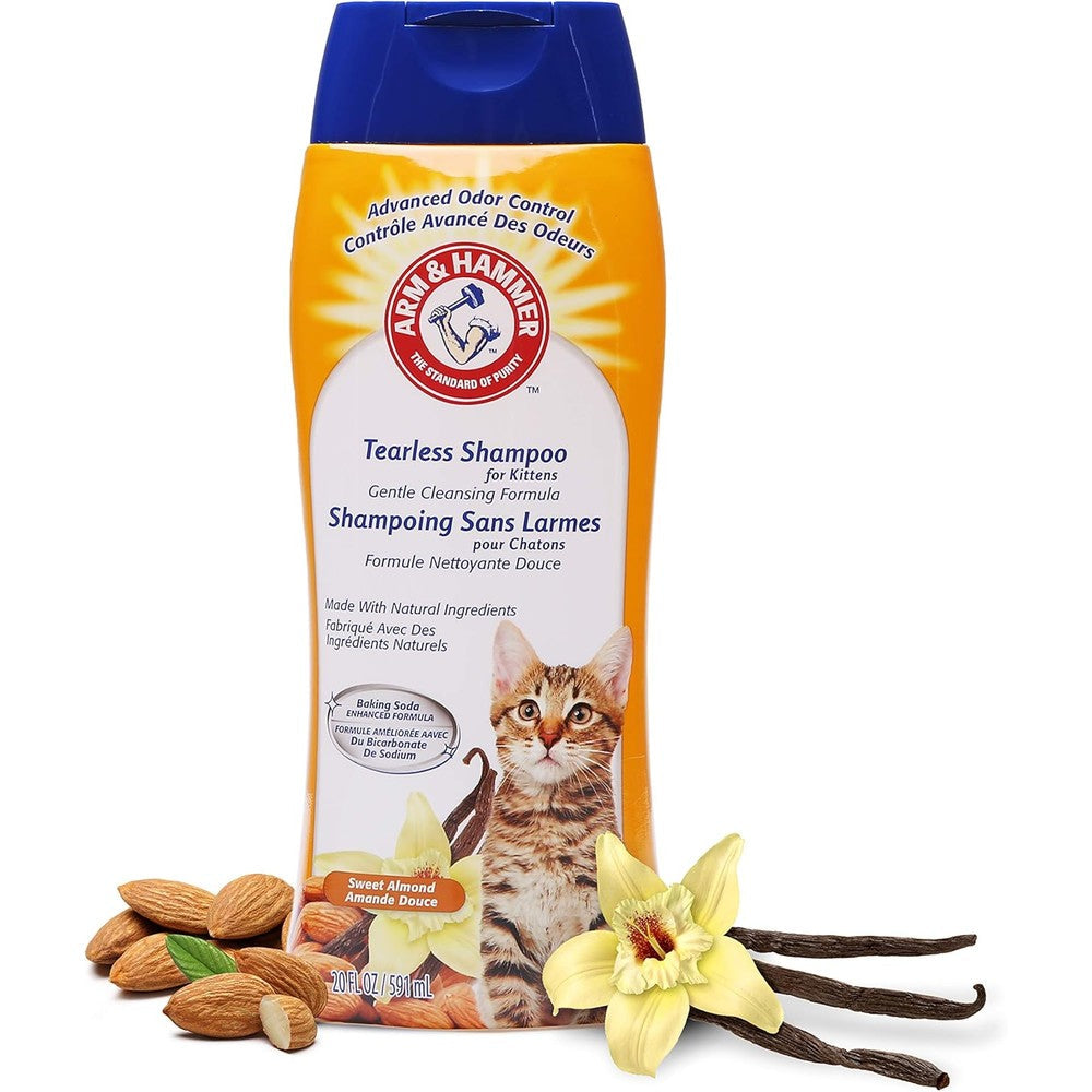 Arm and Hammer tearless kitten shampoo front view bottle