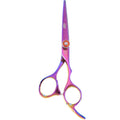 ShearsDirect rainbow titanium hair cutting shear front view professional tool