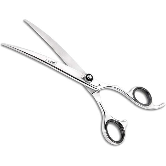 Laazar professional 7.5 inch curved pet grooming shears front view