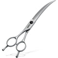 Fogosp Professional Left Handed Curved Dog Grooming Scissors full view