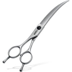 Fogosp Professional Left Handed Curved Dog Grooming Scissors full view