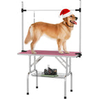 Epikoib 42 inch pink pet grooming table front view