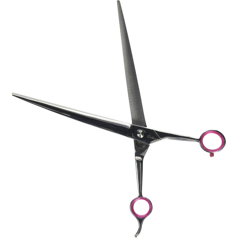 Geib Gator 10 inch stainless steel pet curved grooming shears front view