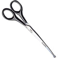 Dubl Duck stainless steel curved pet shears front view professional grooming tool