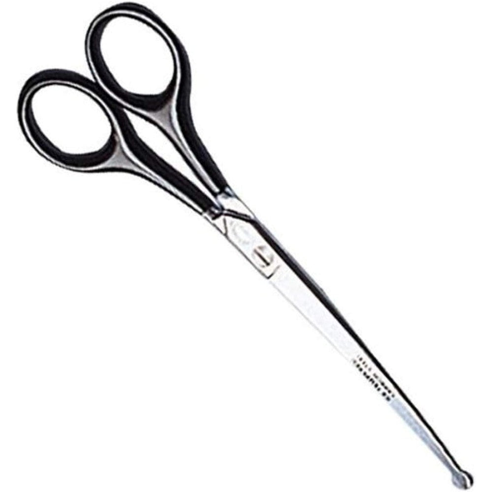 Dubl Duck stainless steel curved pet shears front view professional grooming tool