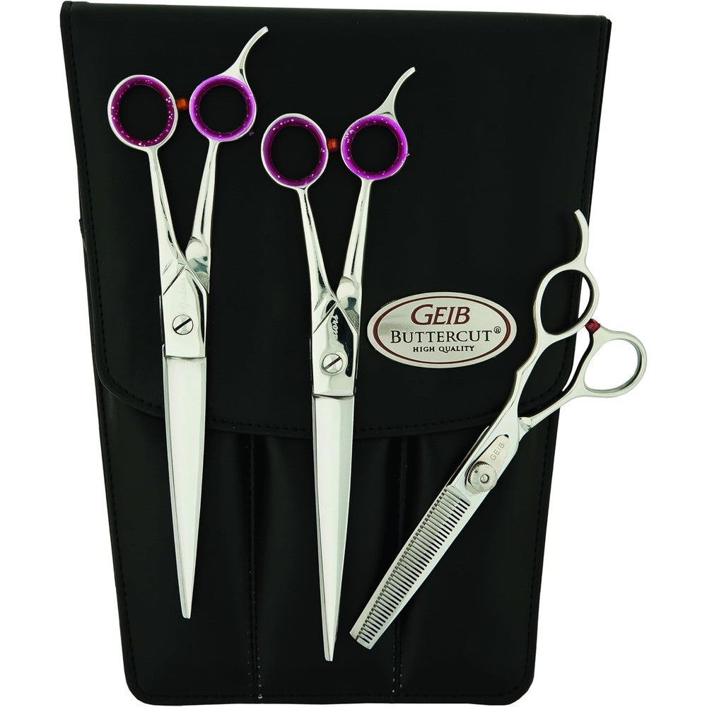 Geib Gator 3-piece professional pet grooming shear kit
