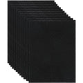 AULKZIOV cat litter box charcoal filters twelve pack front view showing premium black activated carbon pads.