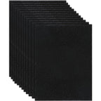 AULKZIOV cat litter box charcoal filters twelve pack front view showing premium black activated carbon pads.