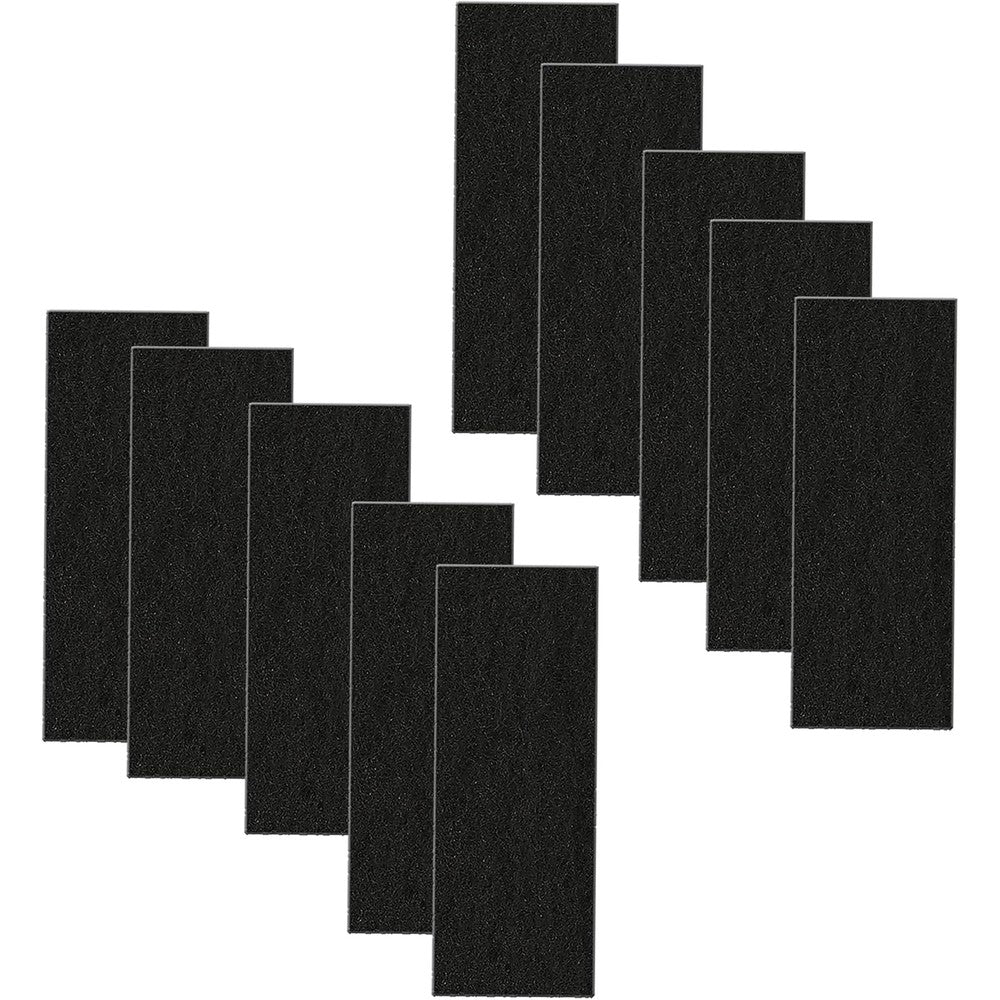 T-Petpart activated carbon filters front view pack of ten black charcoal pads for cat litter box