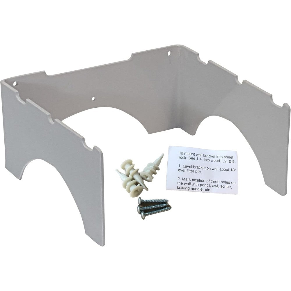 Purrified Air wall and table top bracket front view for litter box air purifier