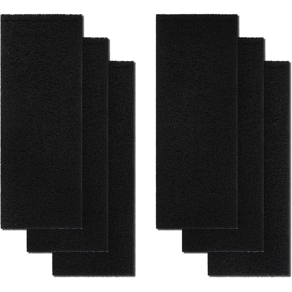 Koteslloe Carbon Filters for Automated Litter Box six pack front view showcasing thick black charcoal pads