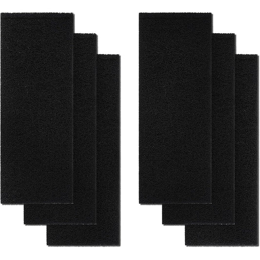 Koteslloe Carbon Filters for Automated Litter Box six pack front view showcasing thick black charcoal pads
