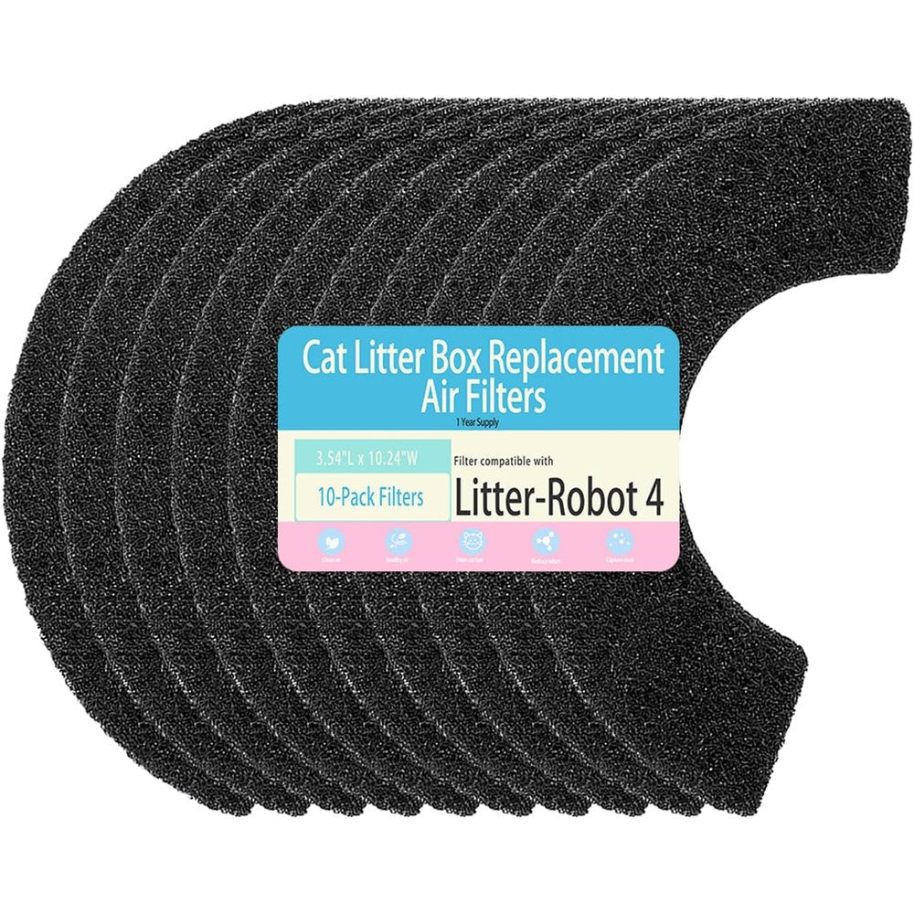 Losuin 10 Pack Carbon Filters for Litter Robot 4 front view
