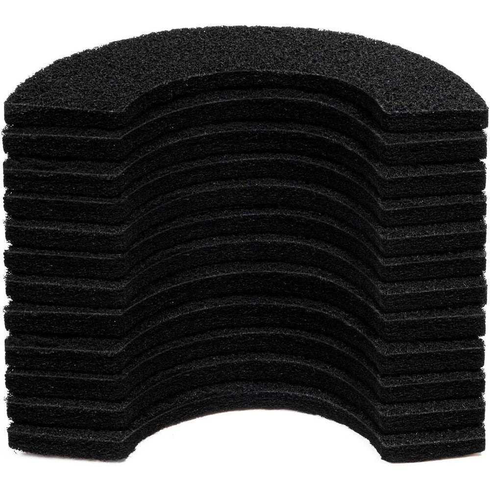 Harhana activated carbon filters 12 pack front view showing pre-cut charcoal foam pads for pet odor control.