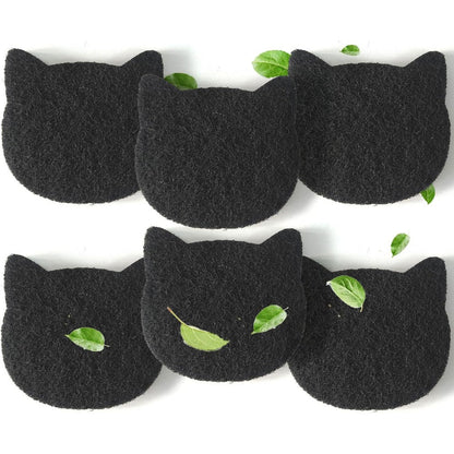 PurifyLogix cat litter box stick on charcoal filters front view pack of six