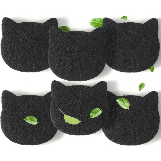 PurifyLogix cat litter box stick on charcoal filters front view pack of six