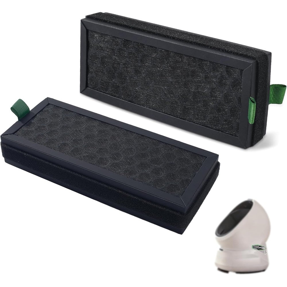 Barkios carbon filter replacement pack front view for automatic cat litter box.