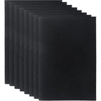 GZJoSum Cat Litter Box Charcoal Filters 8 pack front view showcasing premium black activated carbon replacement pads.