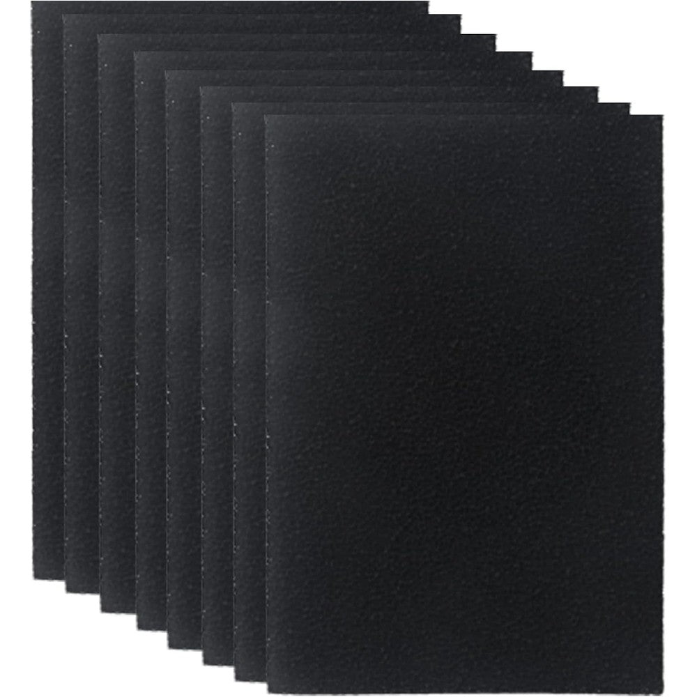 GZJoSum Cat Litter Box Charcoal Filters 8 pack front view showcasing premium black activated carbon replacement pads.