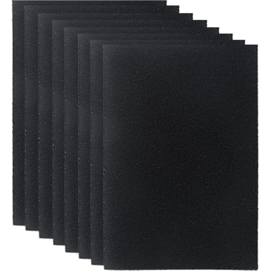 GZJoSum Cat Litter Box Charcoal Filters 8 pack front view showcasing premium black activated carbon replacement pads.