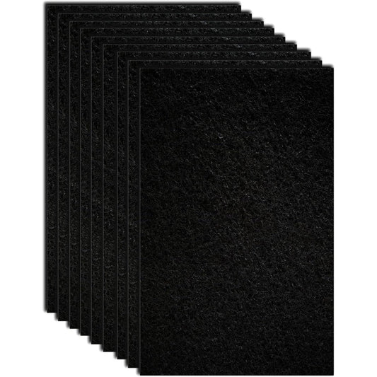 MEDUWEDU Activated Carbon Filter Pads front view pack of nine charcoal replacement liners.