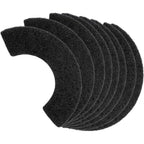 Lubise replacement carbon filters front view showing the thick premium activated charcoal material pack of eight