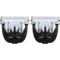Gxcdizx replacement pet clipper blades 2-pack front view showing white ceramic edge