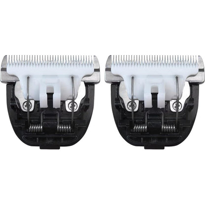 Gxcdizx replacement dog clipper blades front view showing the white ceramic edge