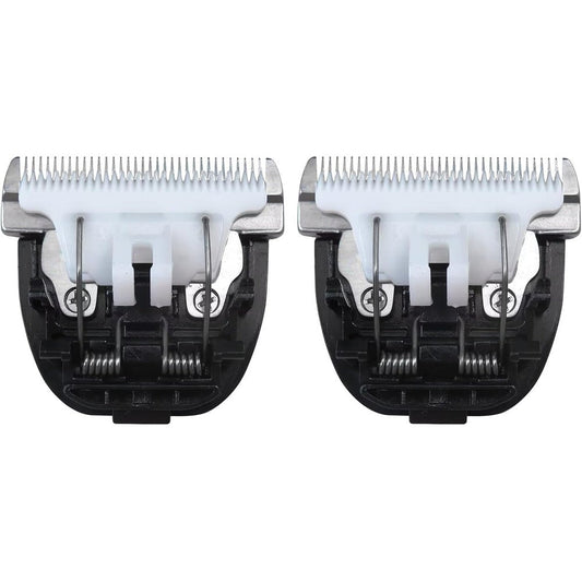 Gxcdizx replacement dog clipper blades front view showing the white ceramic edge