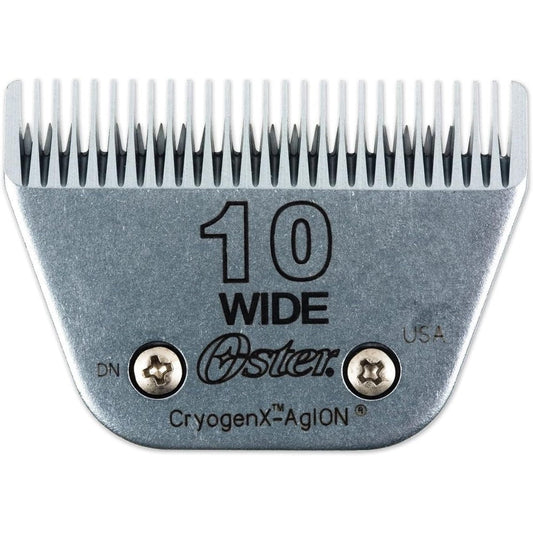 Oster Professional Detachable Cryogen-X Clipper Blade Size 10 Wide front view authentic grooming tool.