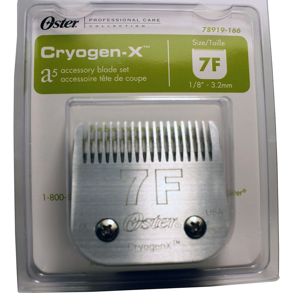 Oster Cryogen-X A5 detachable pet clipper blade front view showing full tooth design.