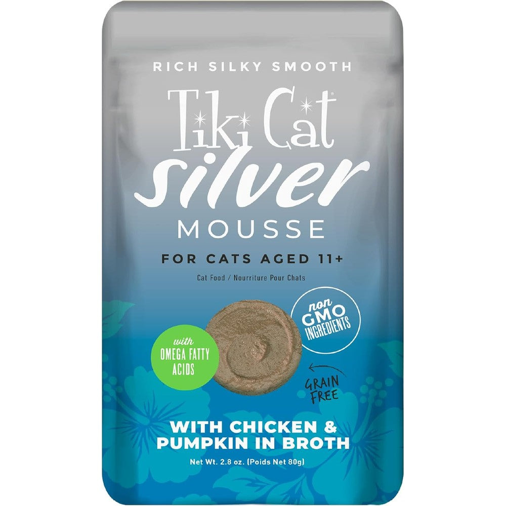 Tiki Pets Tiki Cat Silver Mousse wet cat food front view