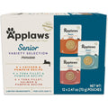 Applaws senior wet cat food mousse variety pack front packaging view for mature feline nutrition.