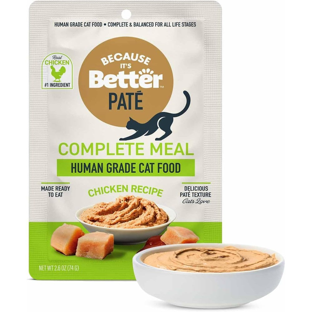 Because It Is Better chicken pate wet cat food front pouch view