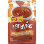 Friskies roasted chicken cat food topper front view packaging