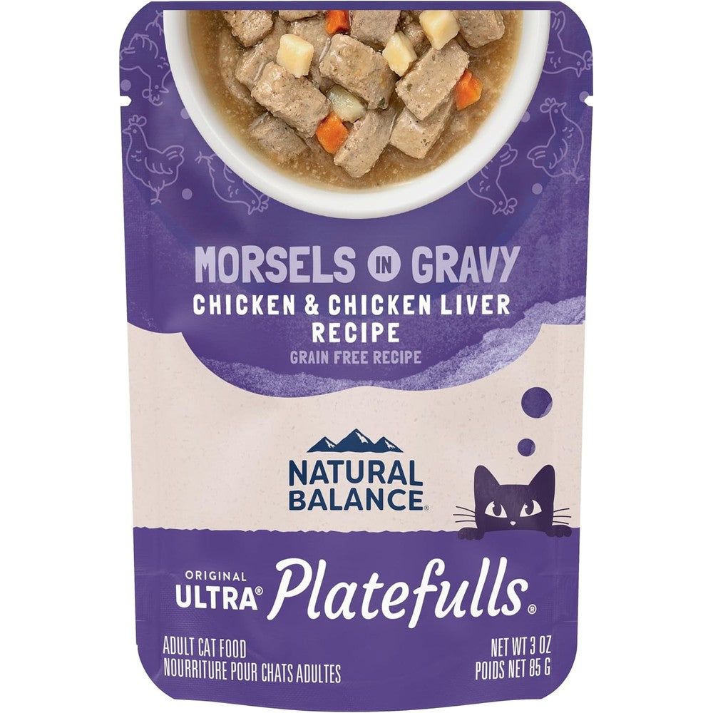 Natural Balance Original Ultra Platefulls wet cat food pouch front view