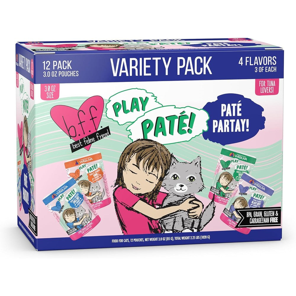 Weruva BFF Play Pate Partay variety pack front view of packaging
