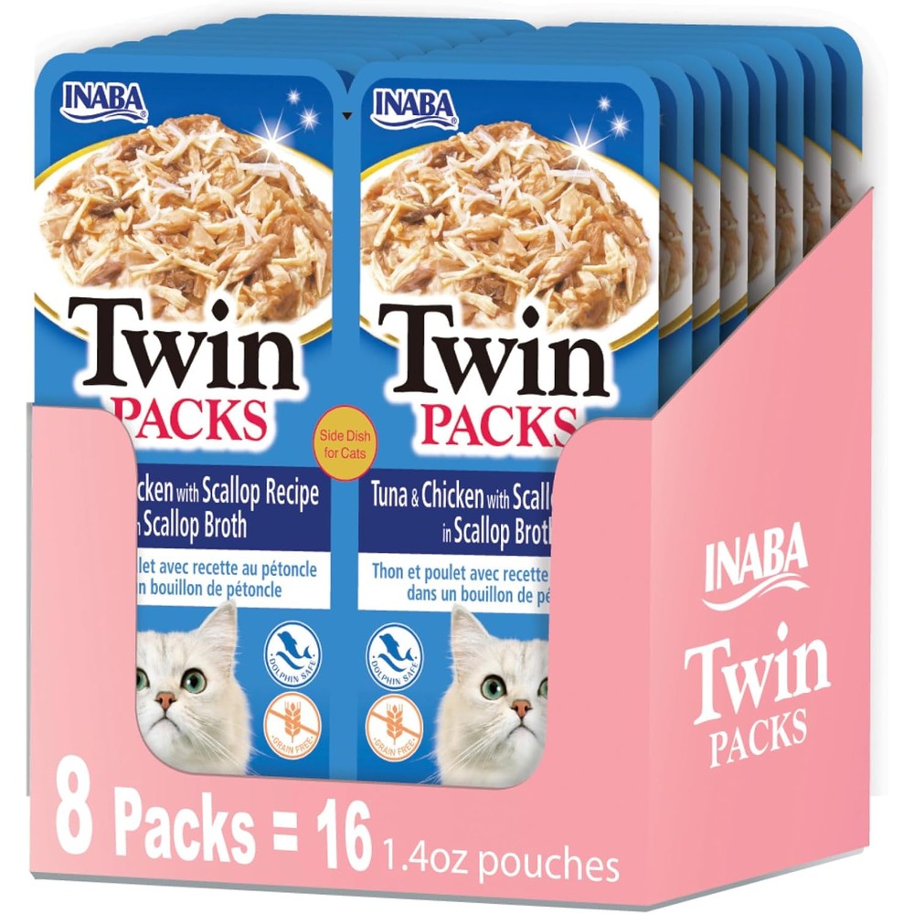 Inaba Twin Packs cat food topper front view packaging