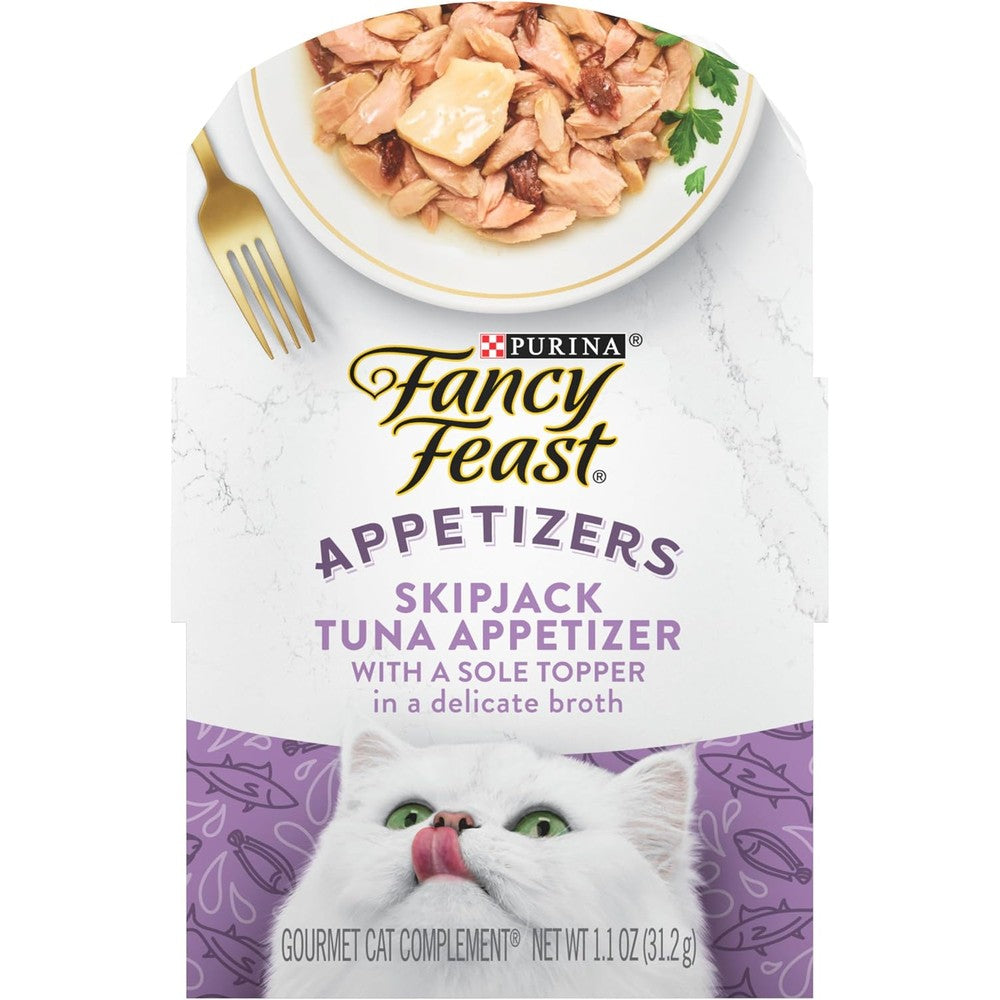 Fancy Feast Skipjack Tuna and Sole wet cat food front view packaging