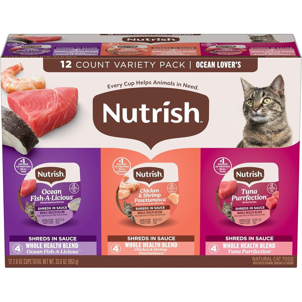 Rachael Ray Nutrish Ocean Lovers wet cat food front view packaging