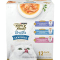 Fancy Feast wet cat food broth variety pack front view packaging