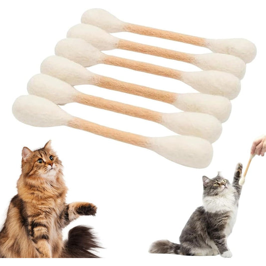 Heavenglow Cotton Swabs Catnip Cat Toys front view pack of six