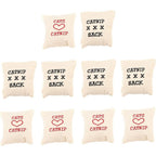 Homemaxs MERRYHAPY interactive catnip canvas sachet toys front view ten piece assortment pack for indoor pets