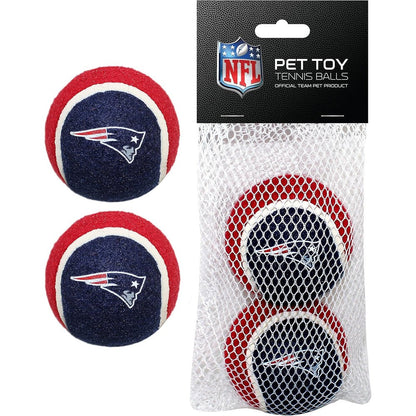Pets First NFL New England Patriots tennis balls front view pack of two for pets