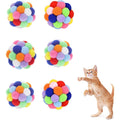 Thxutm soft plush cat toy balls front view colorful interactive kitten toys