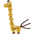 Fringe Studio Just Necks Level Kicker Cat Toy front view showing the gold metallic giraffe design.