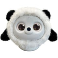 ToYBULK Panda Fur robot pet accessory front view showing plush black and white design