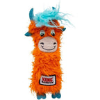 KONG Kickeroo Highland Cow Cat Toy front view showing plush texture