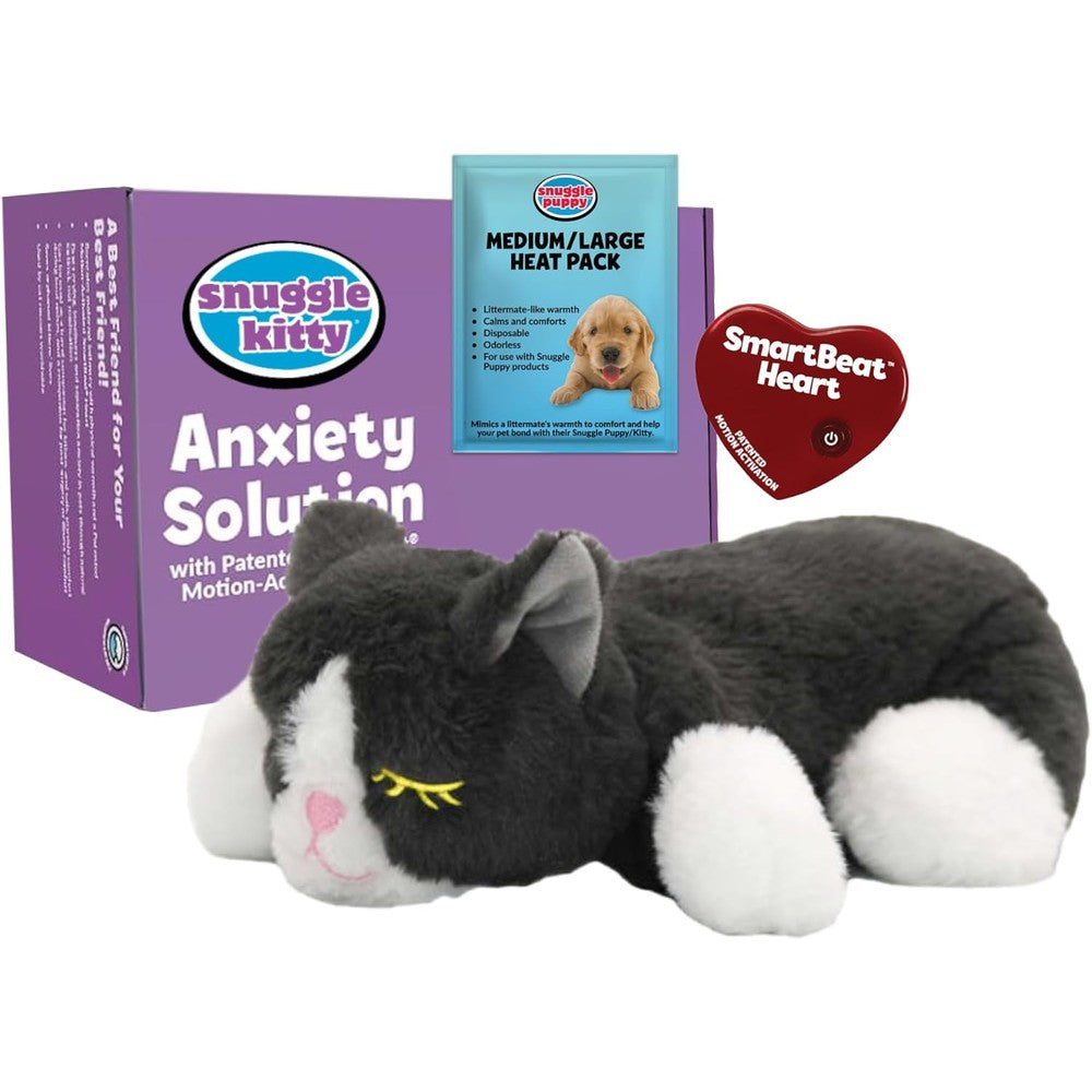 Snuggle Puppie Snuggle Kitty heartbeat cat toy front view calming plush companion