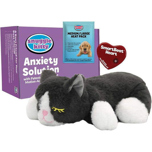 Snuggle Puppie Snuggle Kitty heartbeat cat toy front view calming plush companion